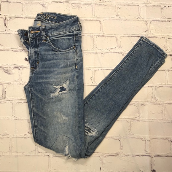 American Eagle Distressed Hi-Rise Jegging - Picture 1 of 6